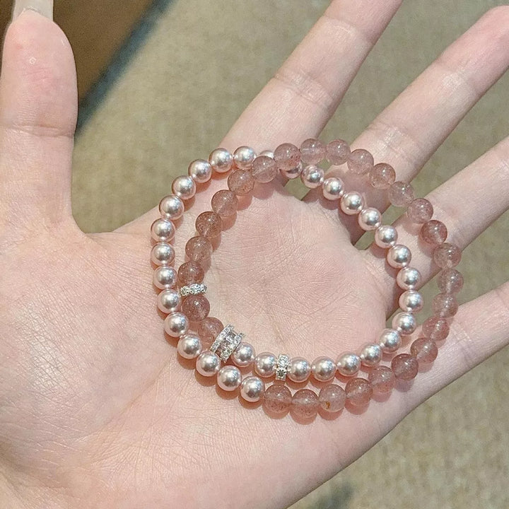 Pearl Beaded Bracelet 2 Piece Set