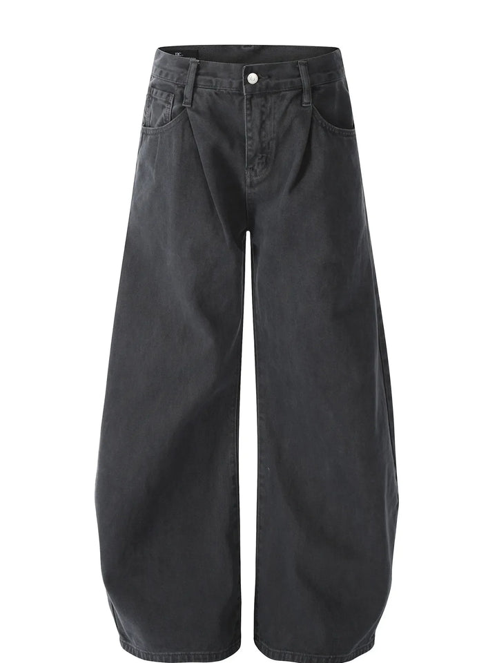 Men's Vintage Washed Wide Leg Jeans