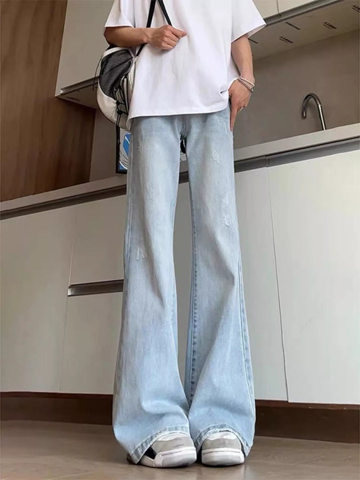 Men's Full Size Vintage Flare Leg Jeans Plus Size