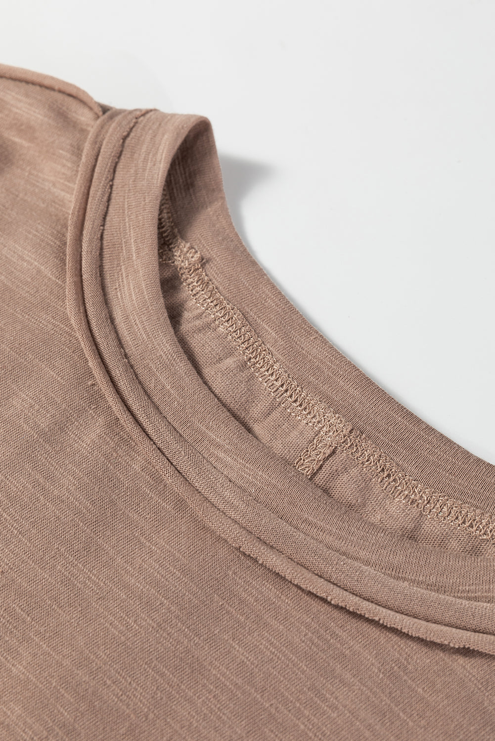 Light French Beige Sheer Lace Patchwork Casual Long Sleeve Tee