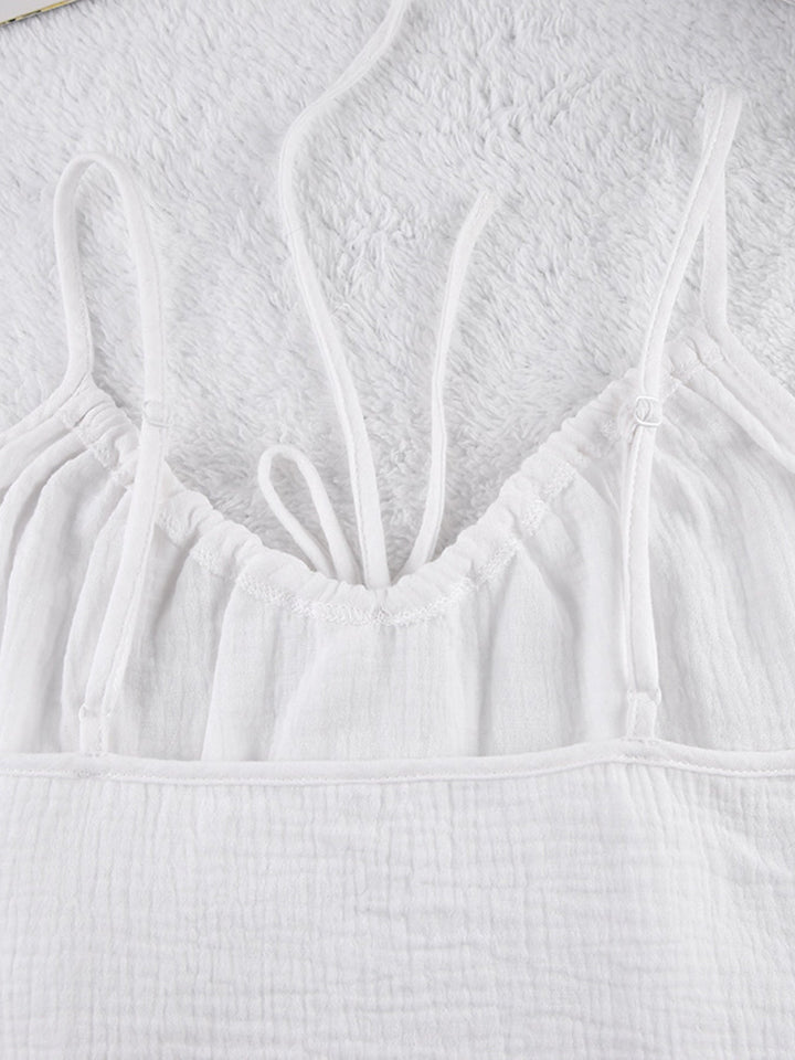 Tie Front Relaxed Fit Cami and Shorts Set