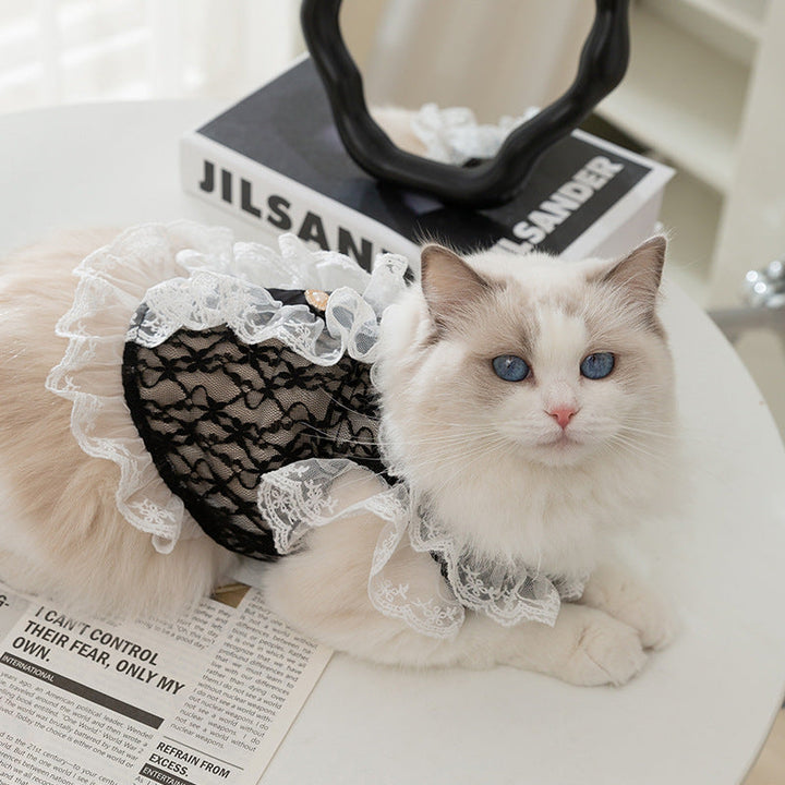 Cat Clothes Lace Traction Vest Puppy Kittens Thin Pet Cat Clothing