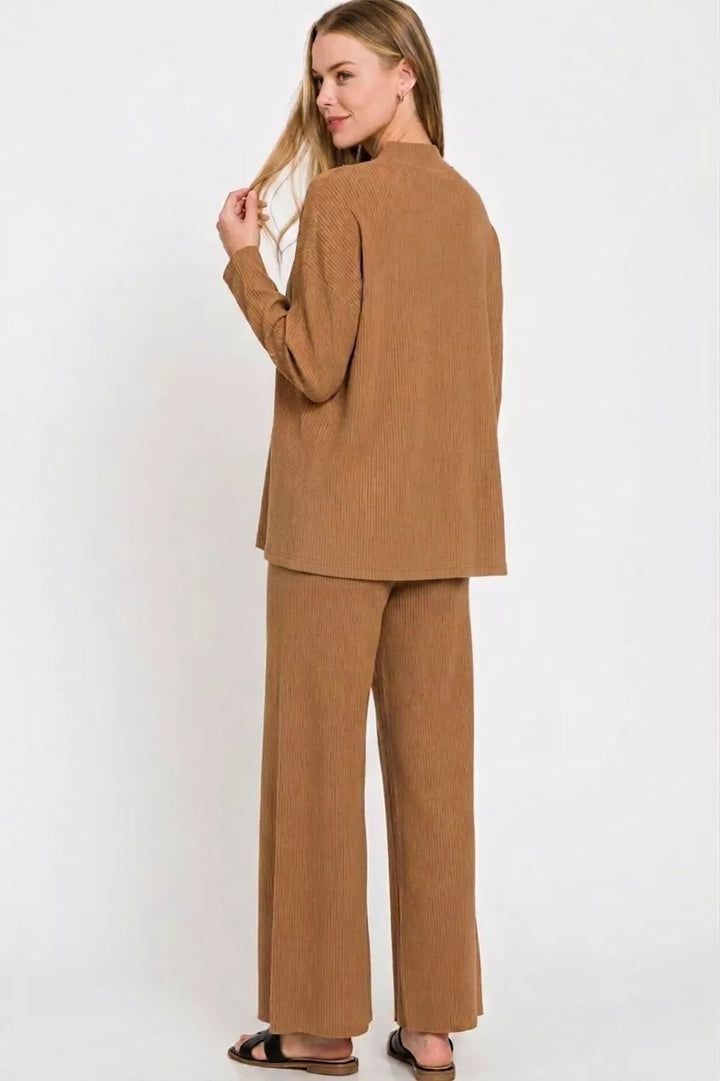Zenana Viscose Sweater Top & Pants Set