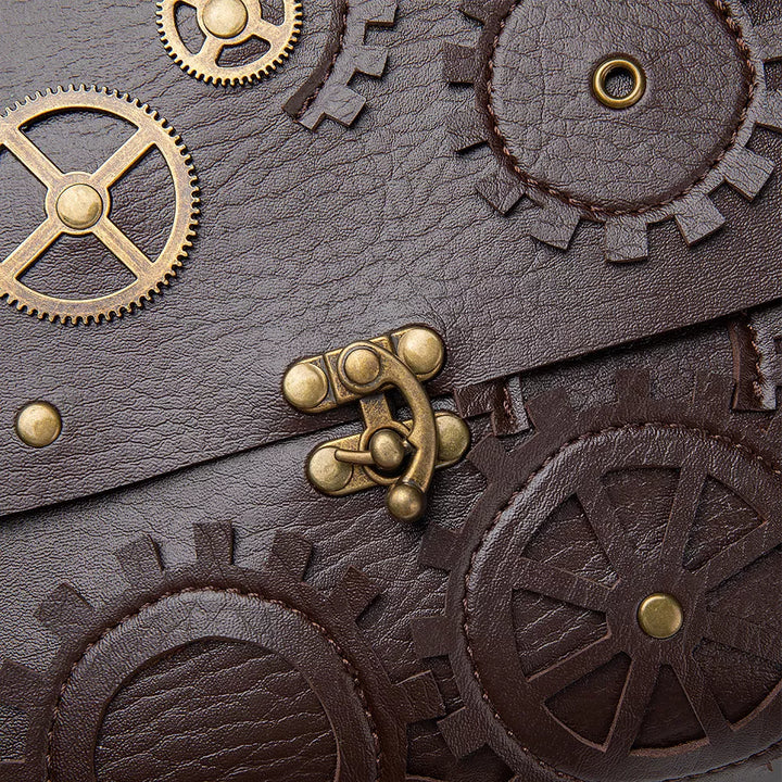 Steampunk Gear Decorated Crossbody Bag