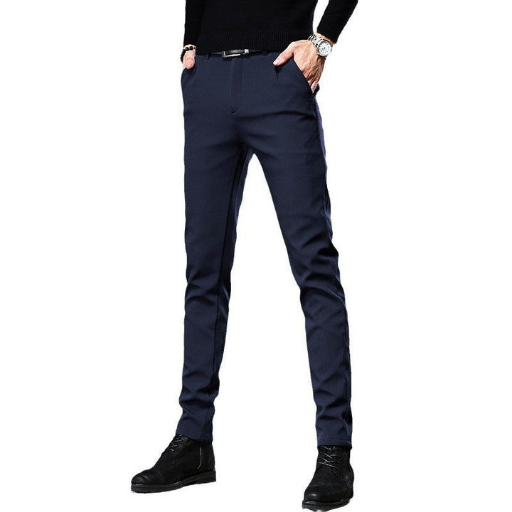 High-end Wrinkle-free Dress Pants Mens Business Slim-fit Tapered-leg Style