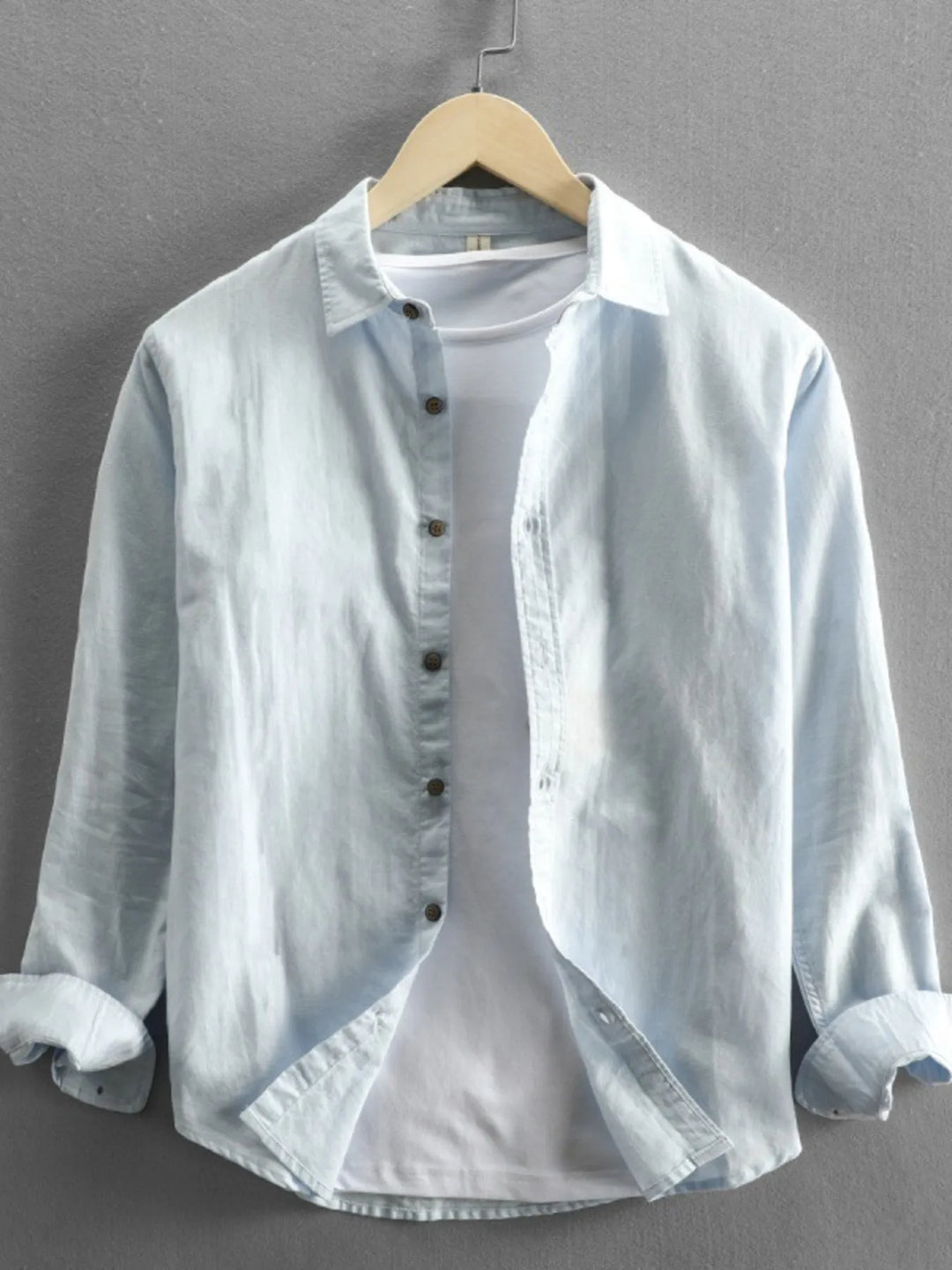 Men's Plus Size Button Up Long Sleeve Shirt