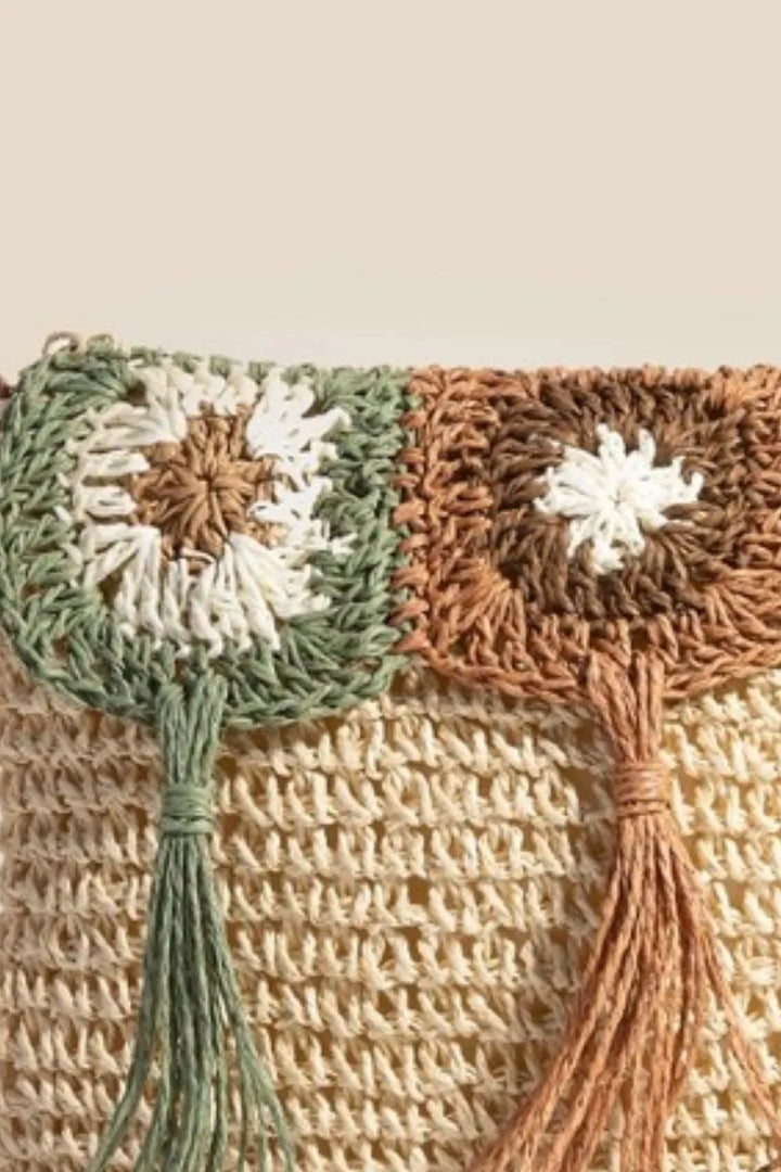 Fame Intricate Tassel Braided Crossbody Bag