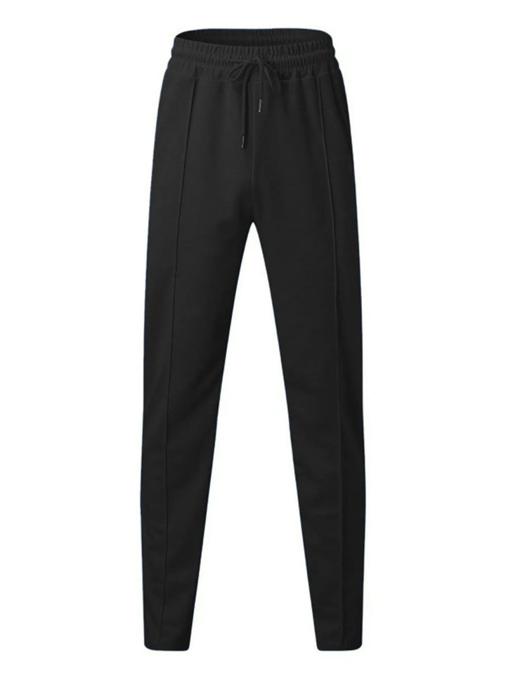 Men's Full Size Zip Up Top and Pants Set Plus Size
