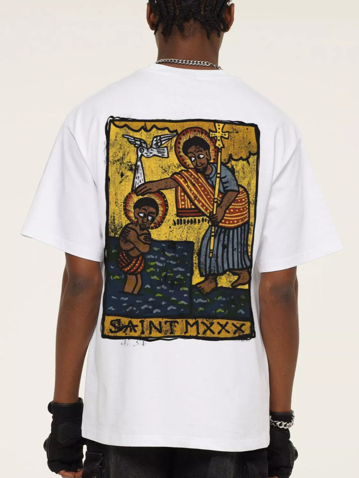 Men's Graphic Round Neck Short Sleeve T-Shirt