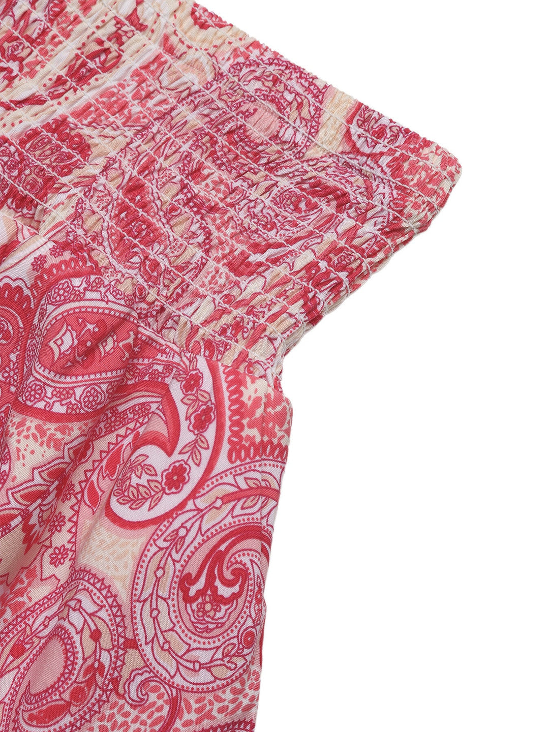 Paisley Print Tube Top and Ruffle Mini Skirt Set