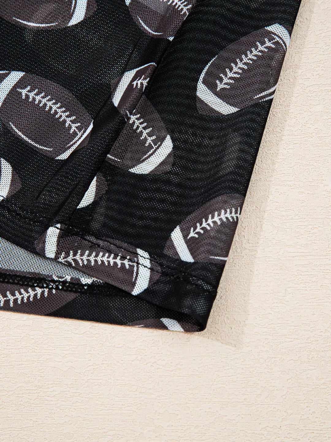 Game Day Mesh Sheer Long Sleeve Top