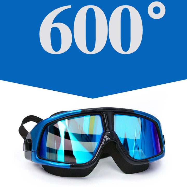 Goggles Electroplating Waterproof Big Frame Transparent Myopia Swimming Diving Goggles For Adults