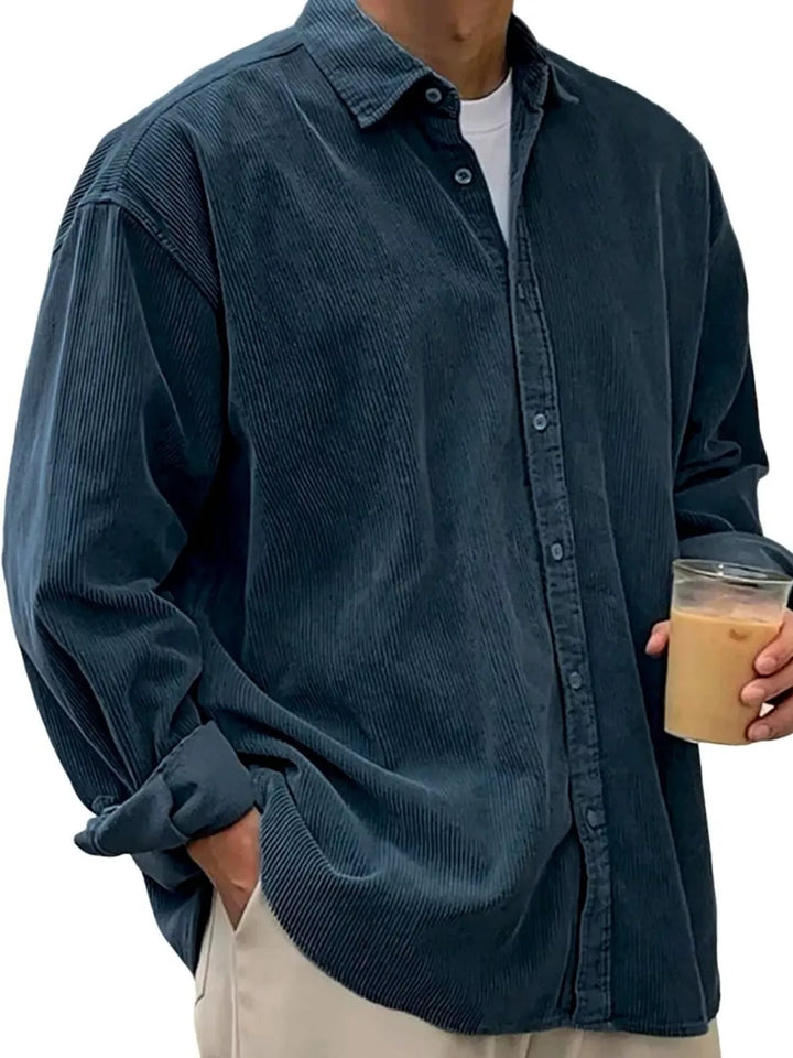 Men's Full Size Button Up Long Sleeve Shirt Plus Size