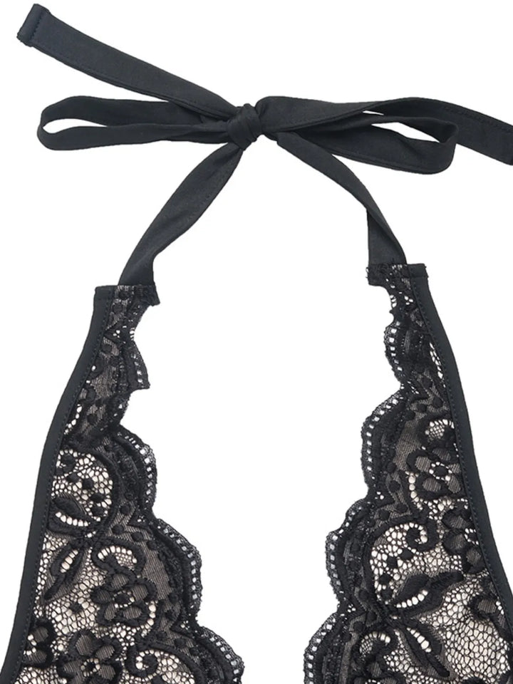 Lace Halter Neck Bodysuit