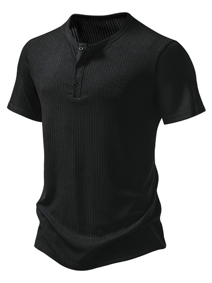 Men's Button Detail Short Sleeve T-Shirt