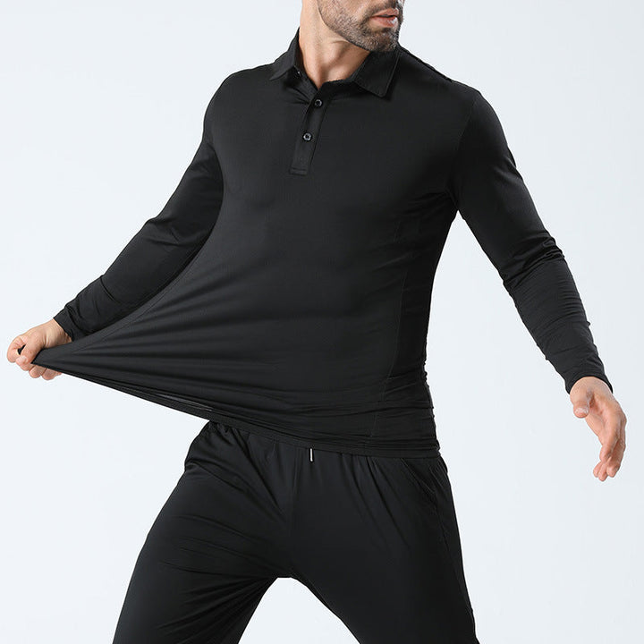 Mens Lapel Sports Polo Shirt