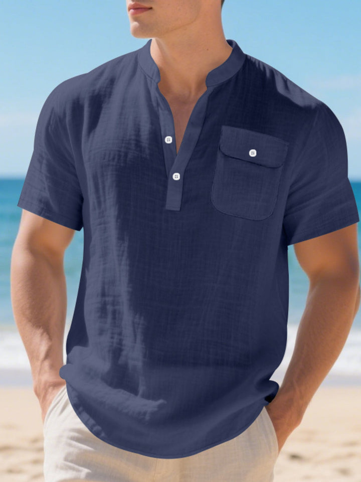 Men's Full Size Casual Short Sleeve Shirt Plus Size