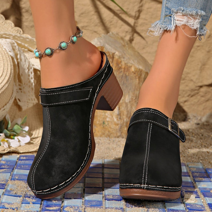 Round Toe Platform Slip-Ons