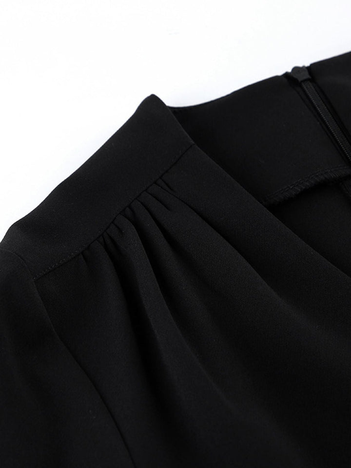 Ruched Surplice Long Sleeve Dress