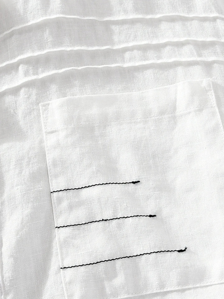 Men's Plus Size Button Detail Half Sleeve Shirt