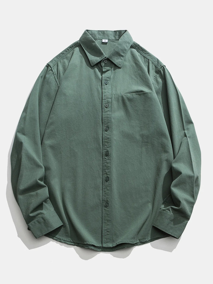 Men's Plus Size Casual Long Sleeve Shirt