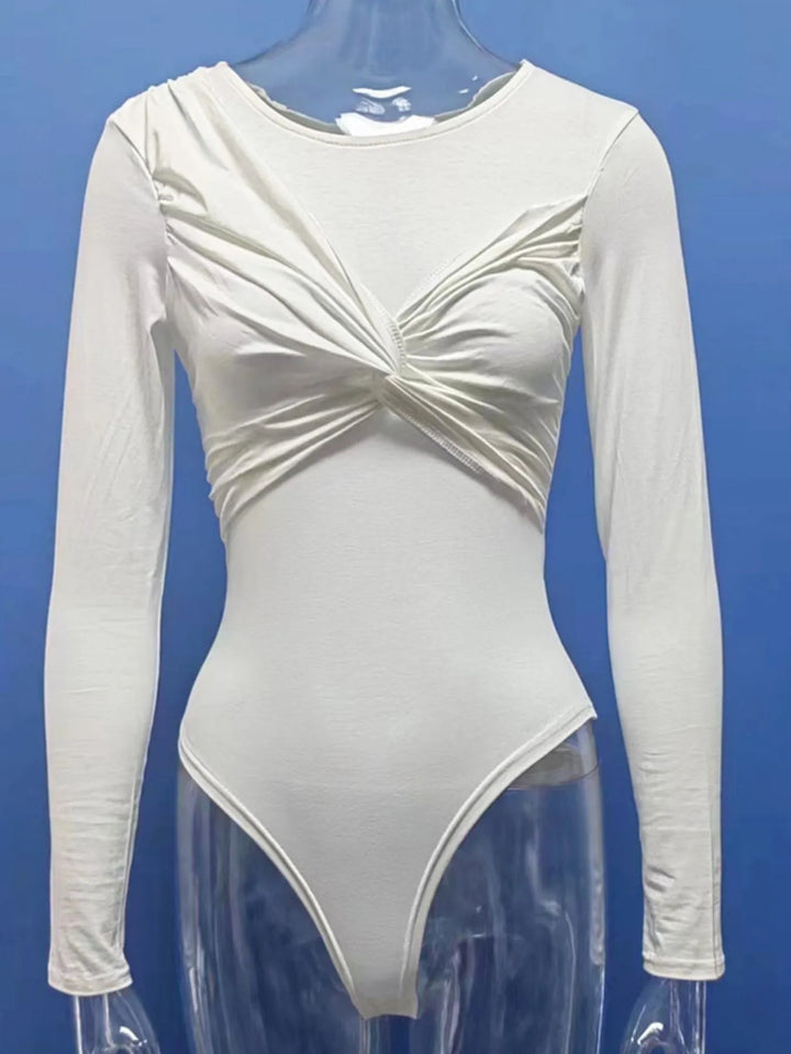 Twist Front Long Sleeve Bodysuit