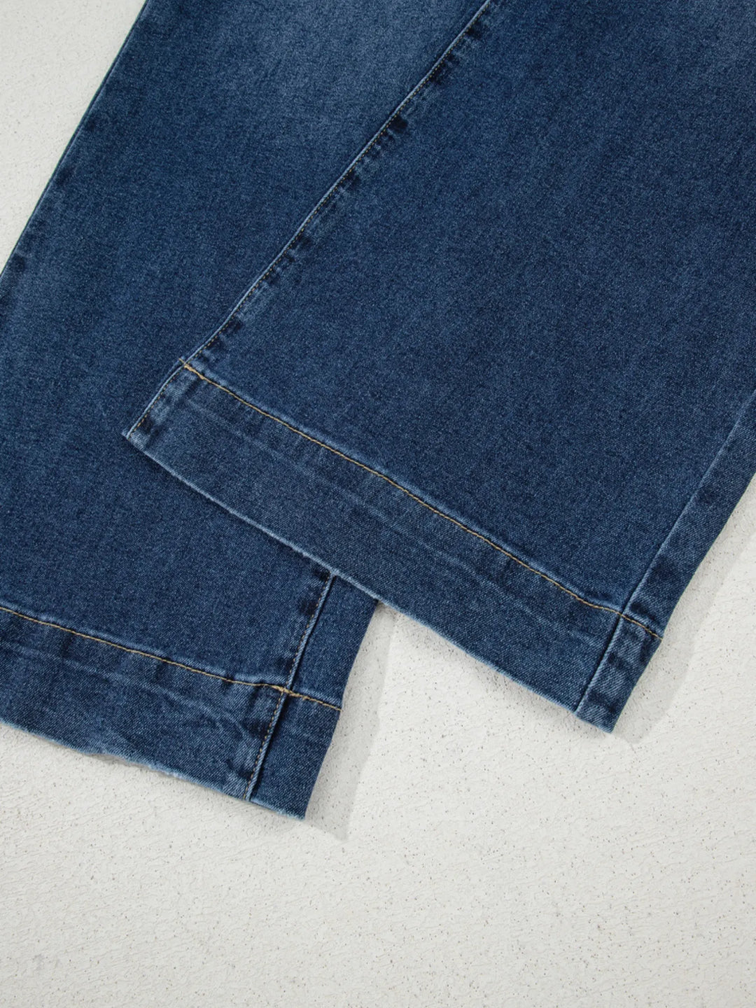 Cropped High Rise Wide Leg Jeans