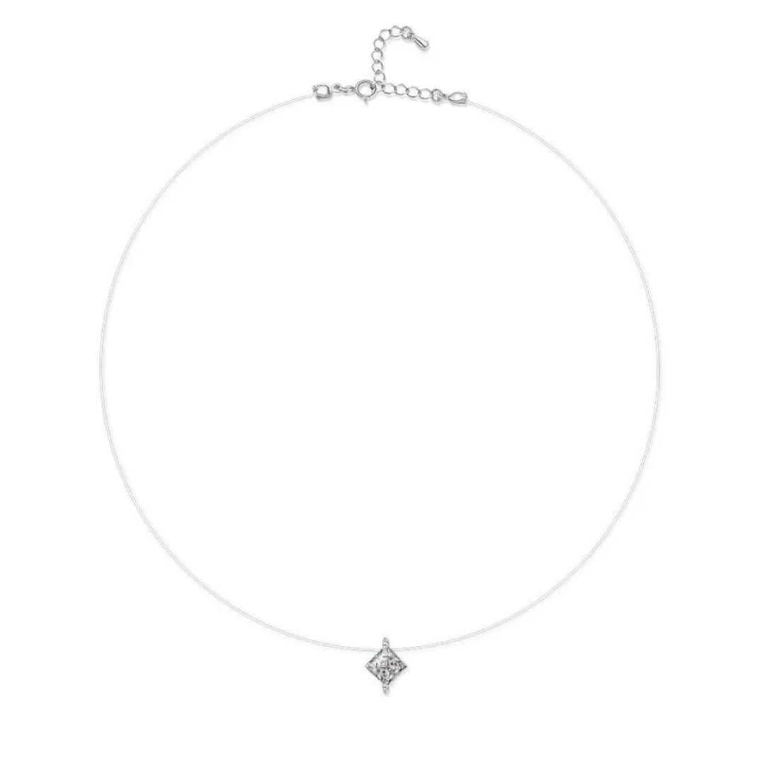 1 Carat Moissanite 925 Sterling Silver Pendant Necklace