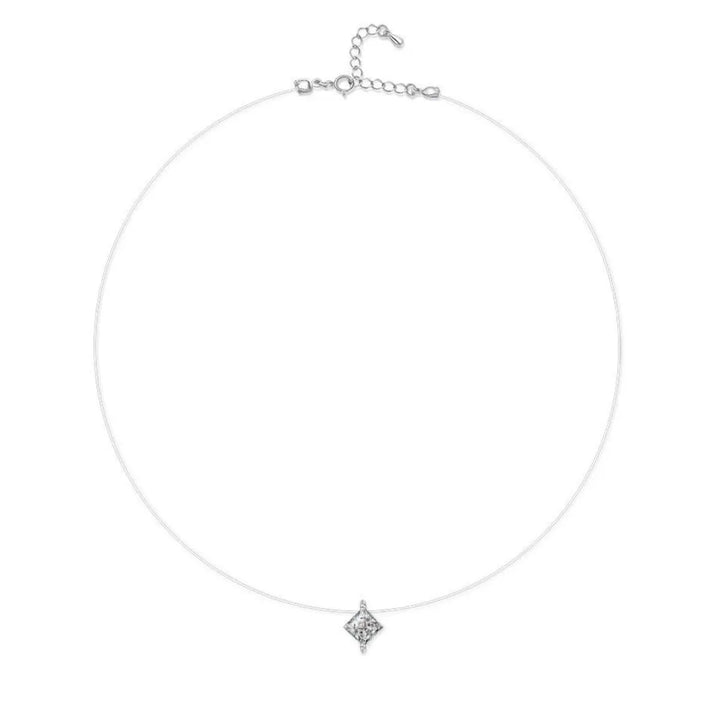 1 Carat Moissanite 925 Sterling Silver Pendant Necklace