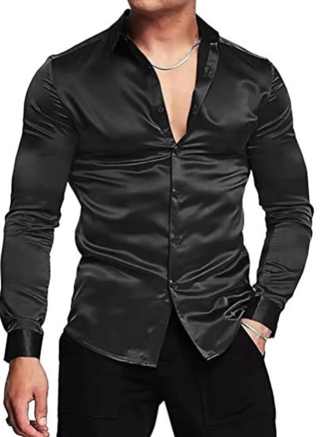Men's Full Size Button Up Long Sleeve Shirt Plus Size