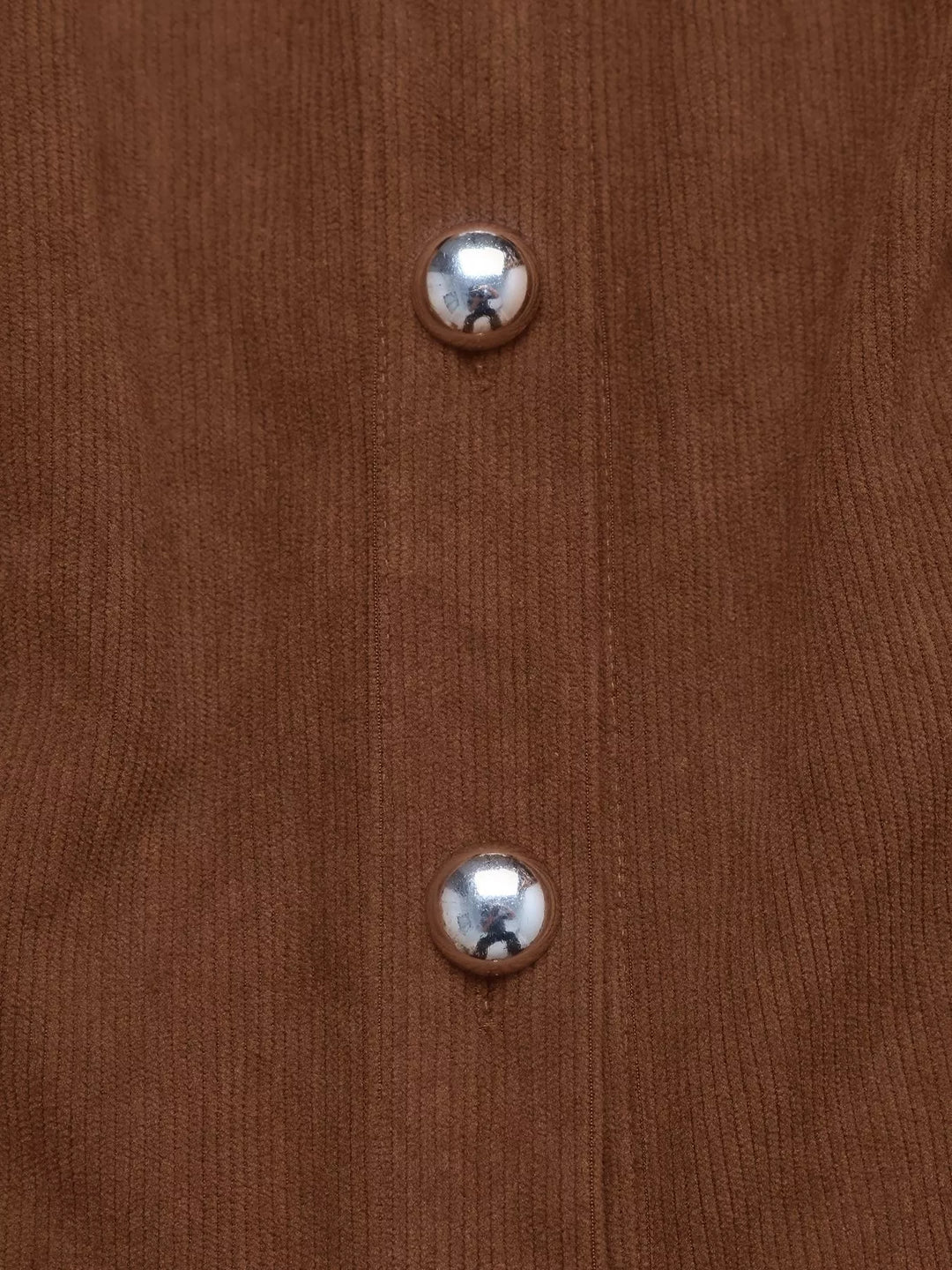 Button-Front Long Sleeve Dress