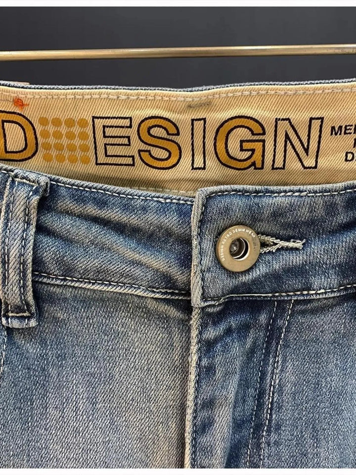 Men's Vintage Washed Distressed Boyfriend Jeans