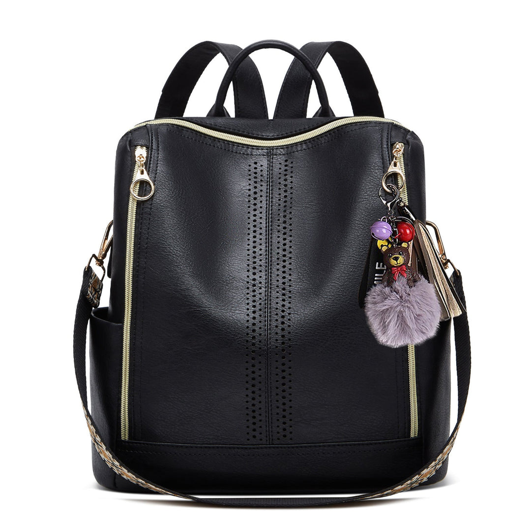 Springsummer Korean-style Casual Soft-leather Womens Backpack