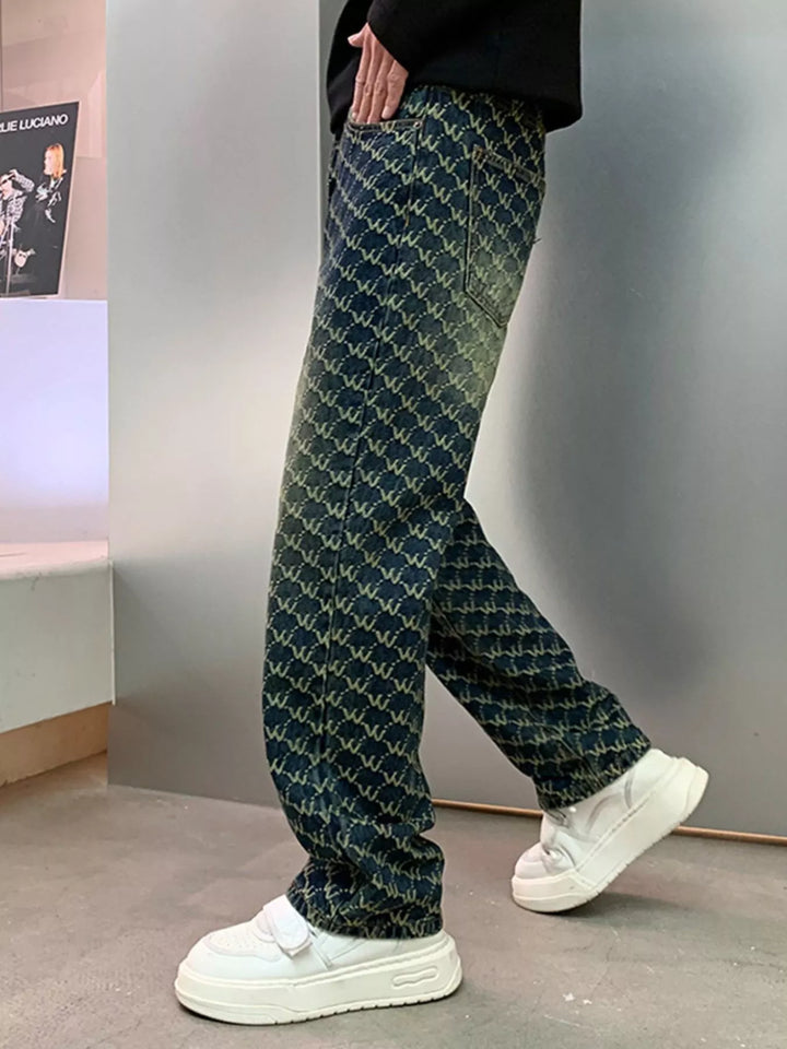 Men's Patterned Relaxed Fit Jeans