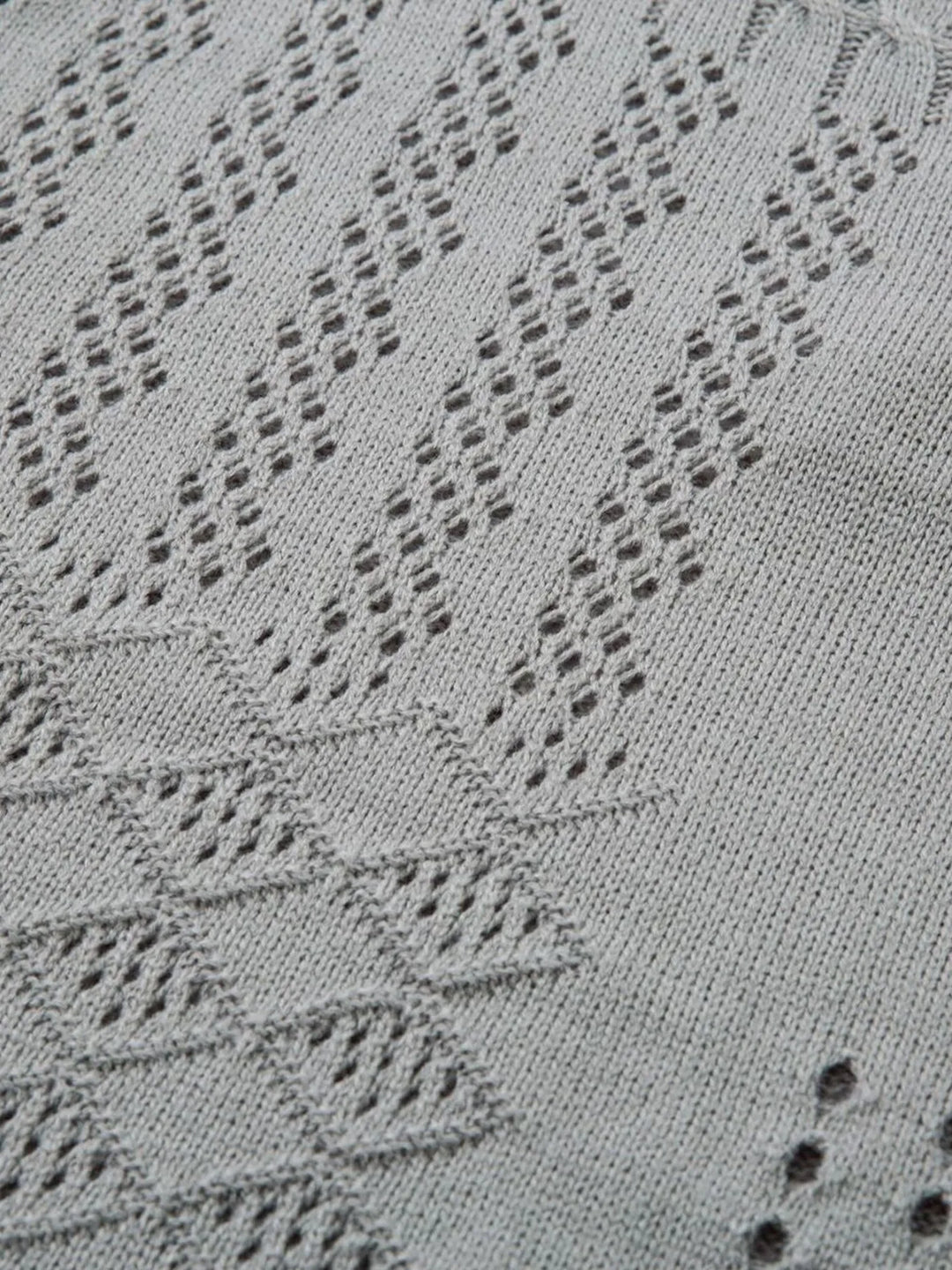 Men's Openwork Button Detail Knit Henley T-Shirt