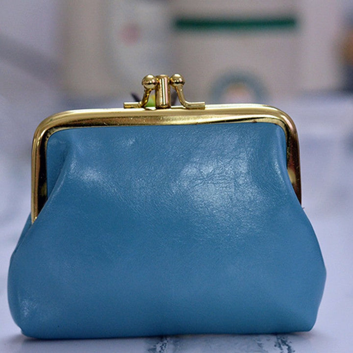 Retro Double-Layer Compact Oil Wax Leather Wallet