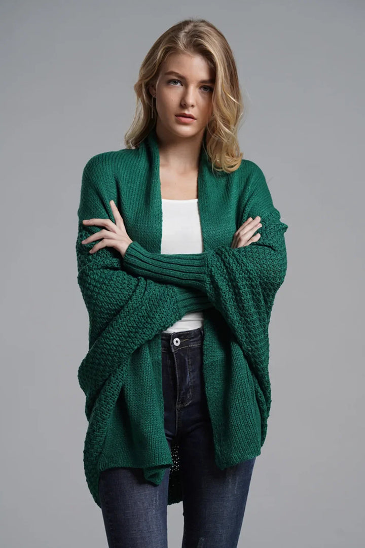 Open Front Batwing Sleeve Cardigan
