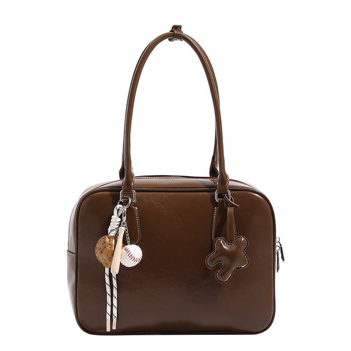 Womens Large-Capacity Commuter Tote Shoulder Bag