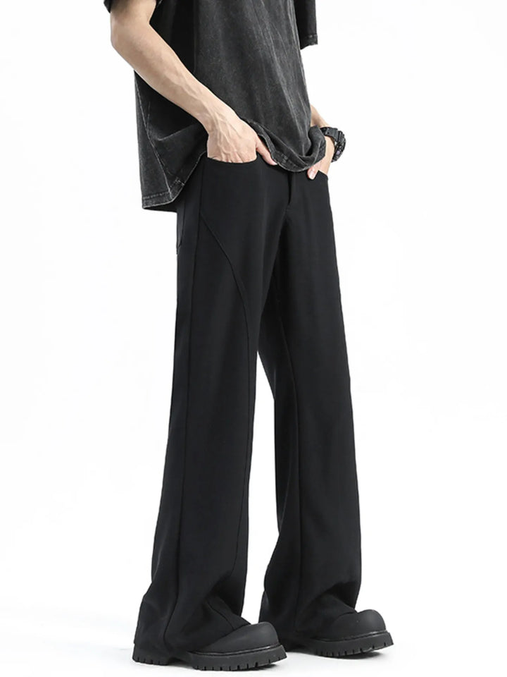 Men's Full Size Relaxed Fit Flare Leg Pants Plus Size
