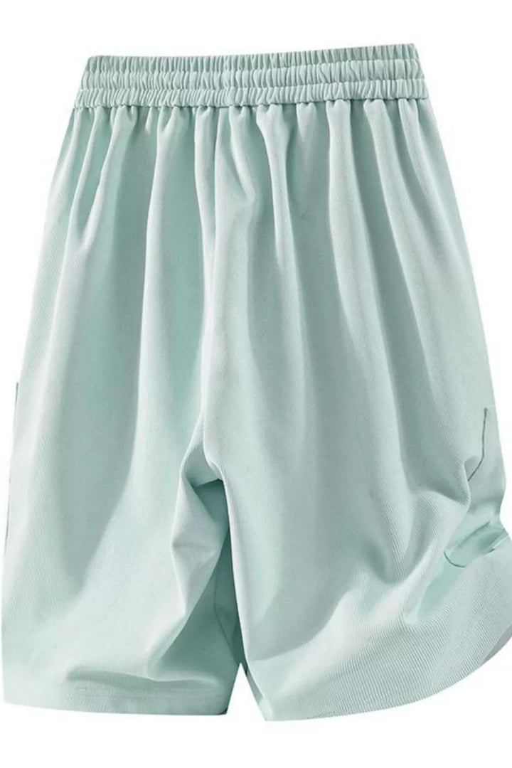 Men's Plus Size Drawstring Pocketed Shorts
