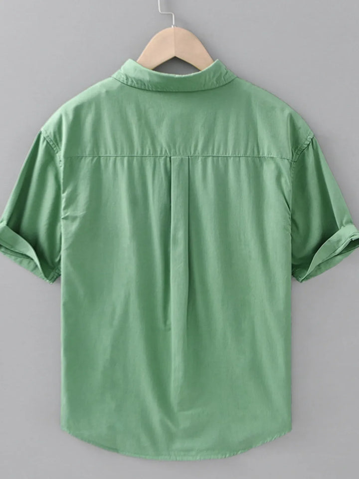 Men's Plus Size Button Up Short Sleeve Shirt