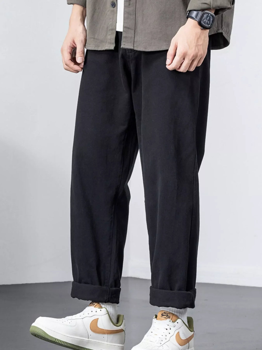 Men's Plus Size Wide Leg Pants