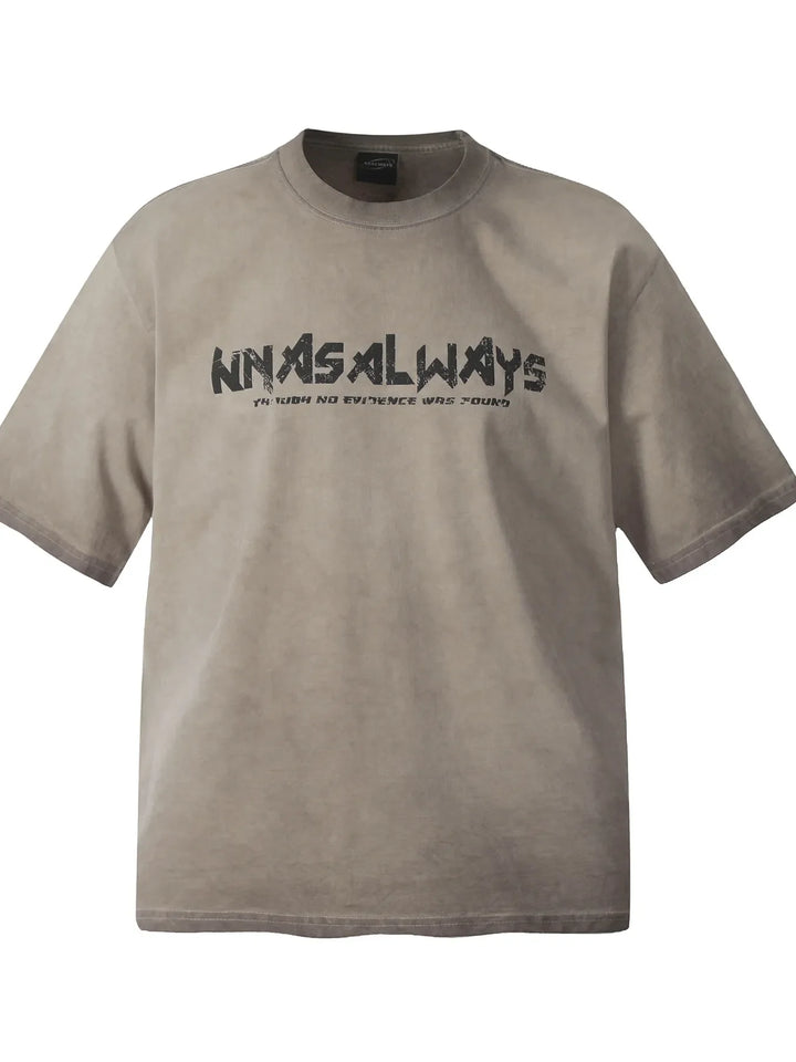 Men's Letter Graphic Round Neck T-Shirt