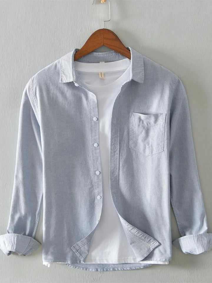 Men's Plus Size Long Sleeve Button Up Shirt