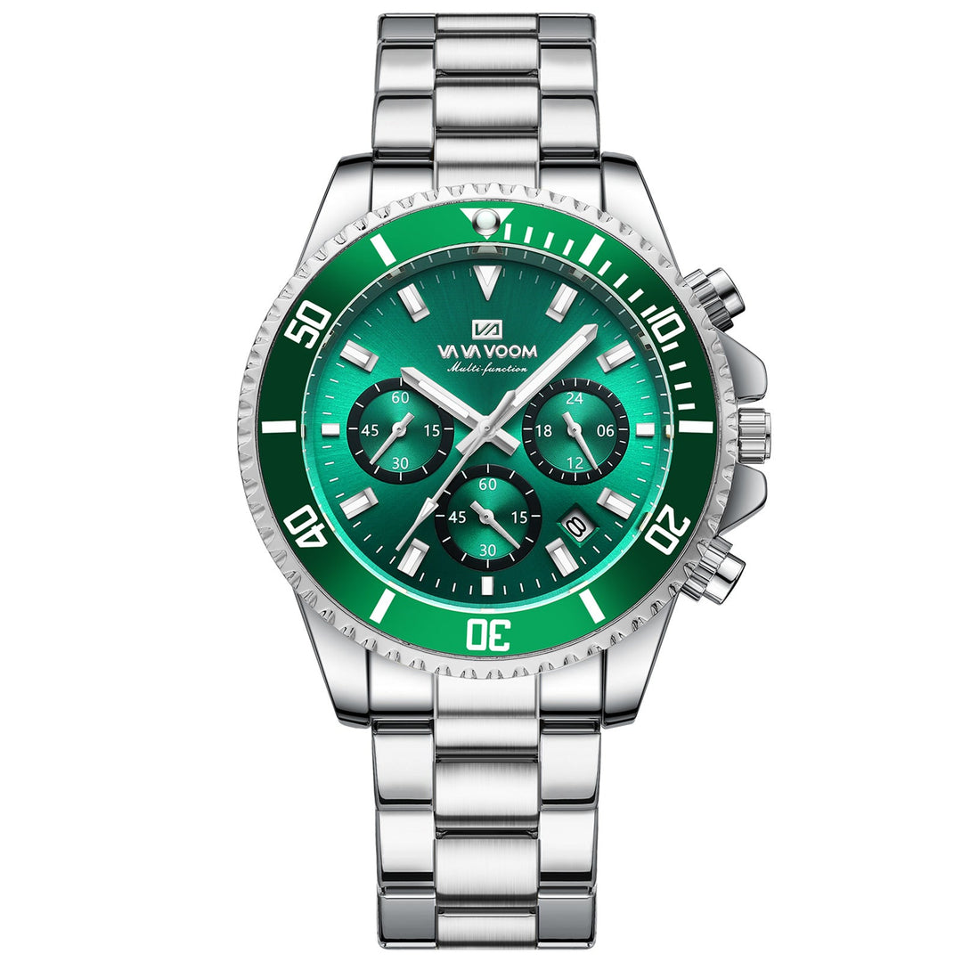 Multifunctional Three-eye Quartz Watch Waterproof And Luminous