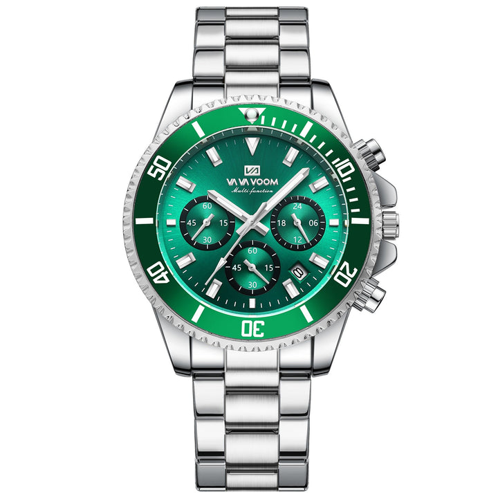 Multifunctional Three-eye Quartz Watch Waterproof And Luminous