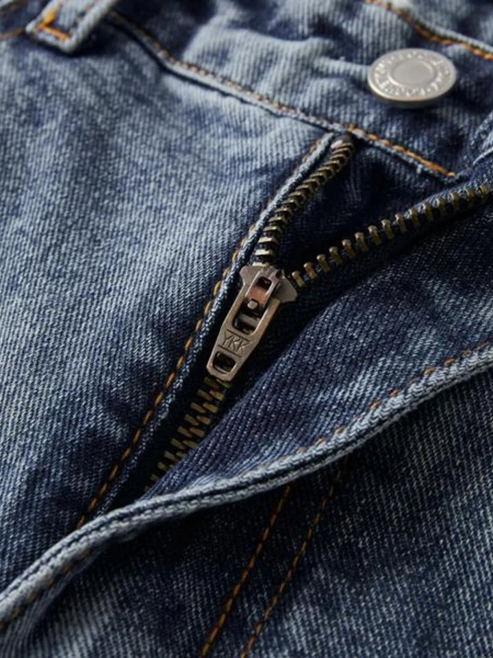 Men's Wash Wide Leg High-Rise Jeans