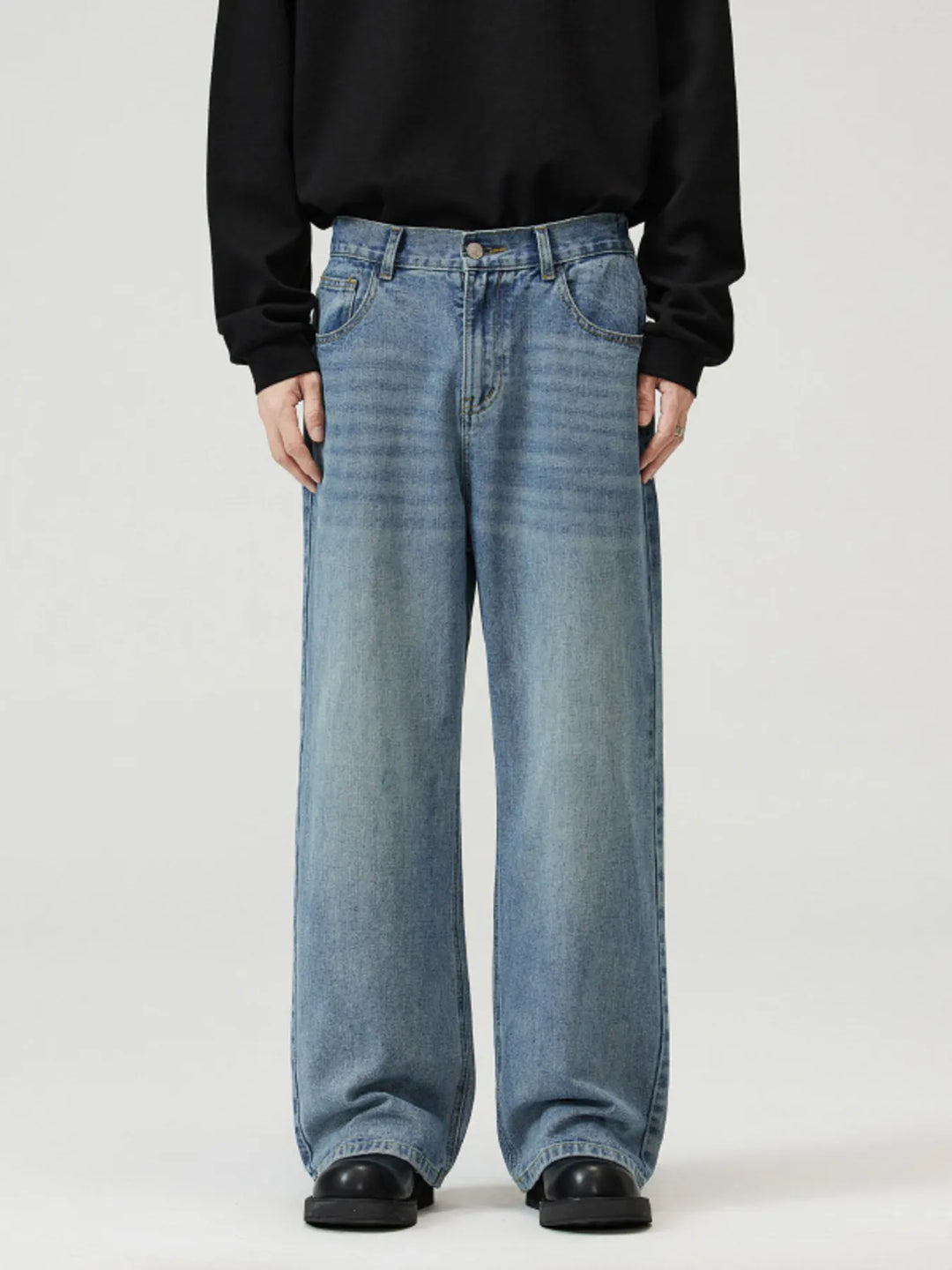 Men's Full Size Wide-Leg Jeans Plus Size
