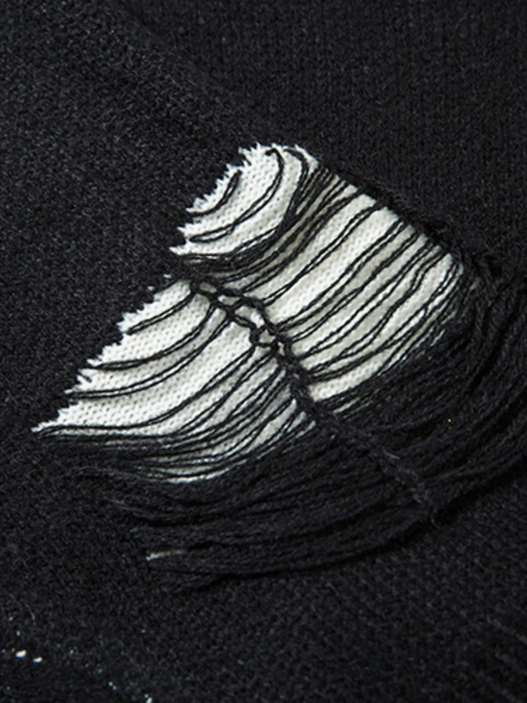 Men's Distressed Chain Detail Oversized Sweater