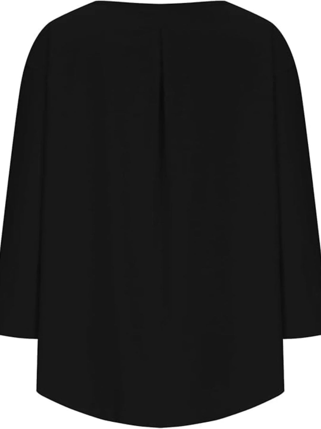 Full Size Round Neck Relaxed Fit Blouse Plus Size